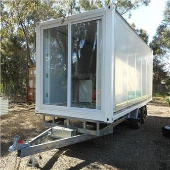 Casa contenedor expandible aislada con estructura de acero