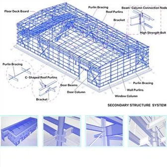 Almacén de estructura de acero con entrepiso