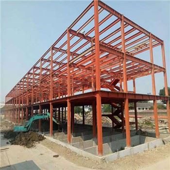 Taller de estructura de acero de dos pisos