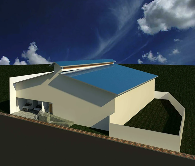 CBC Steel Structure Warehouse Design For Cebu, Philippines (Irregular Shape) factory